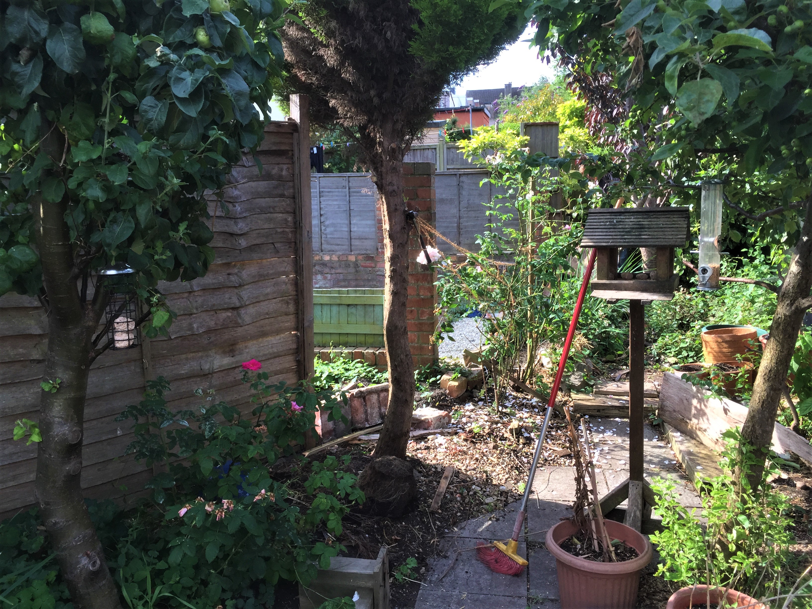 Old fence in process of being removed