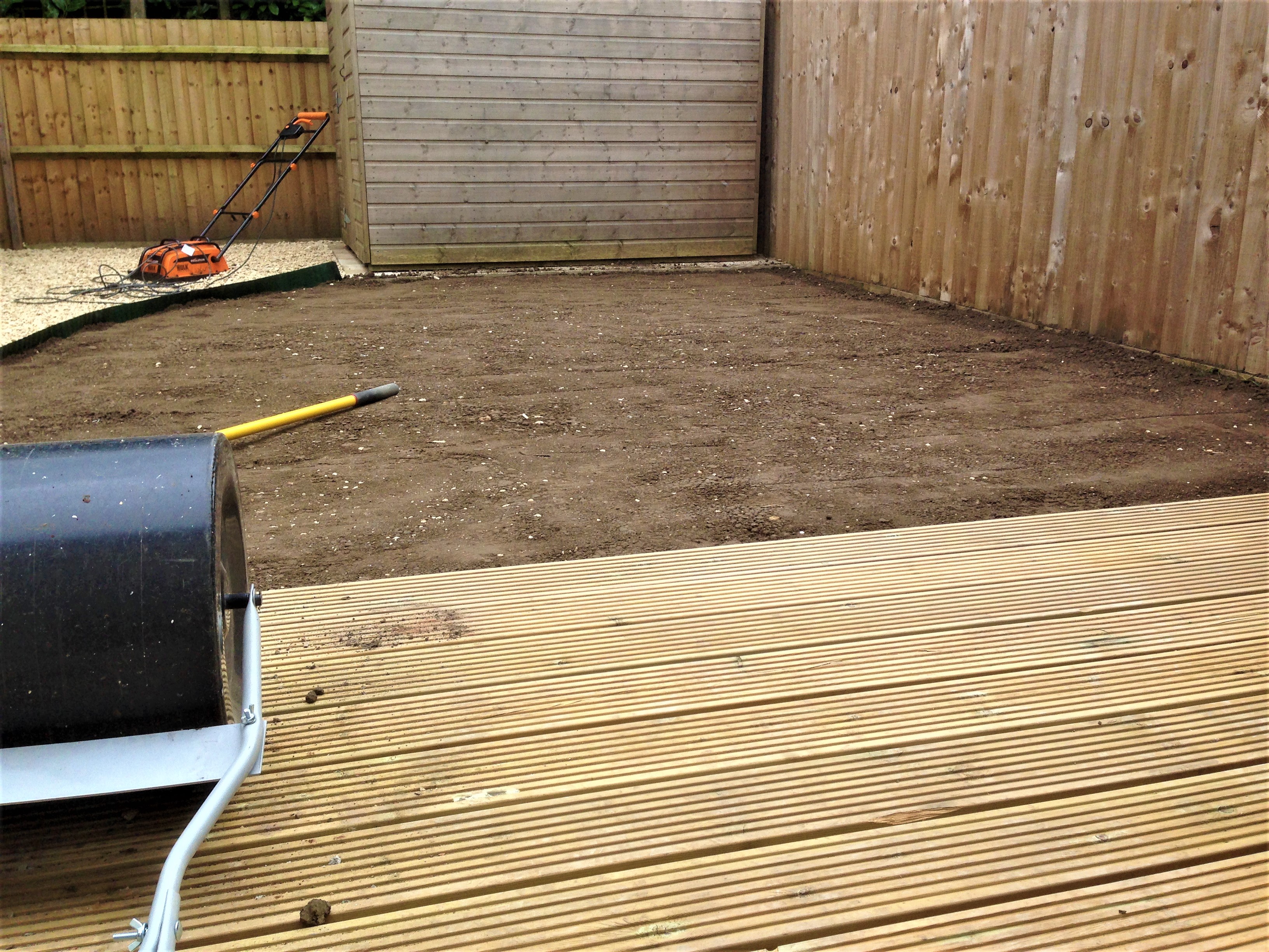 Decking complete and ready to turf