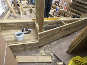 Decking step building