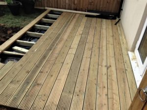 Decking under construction