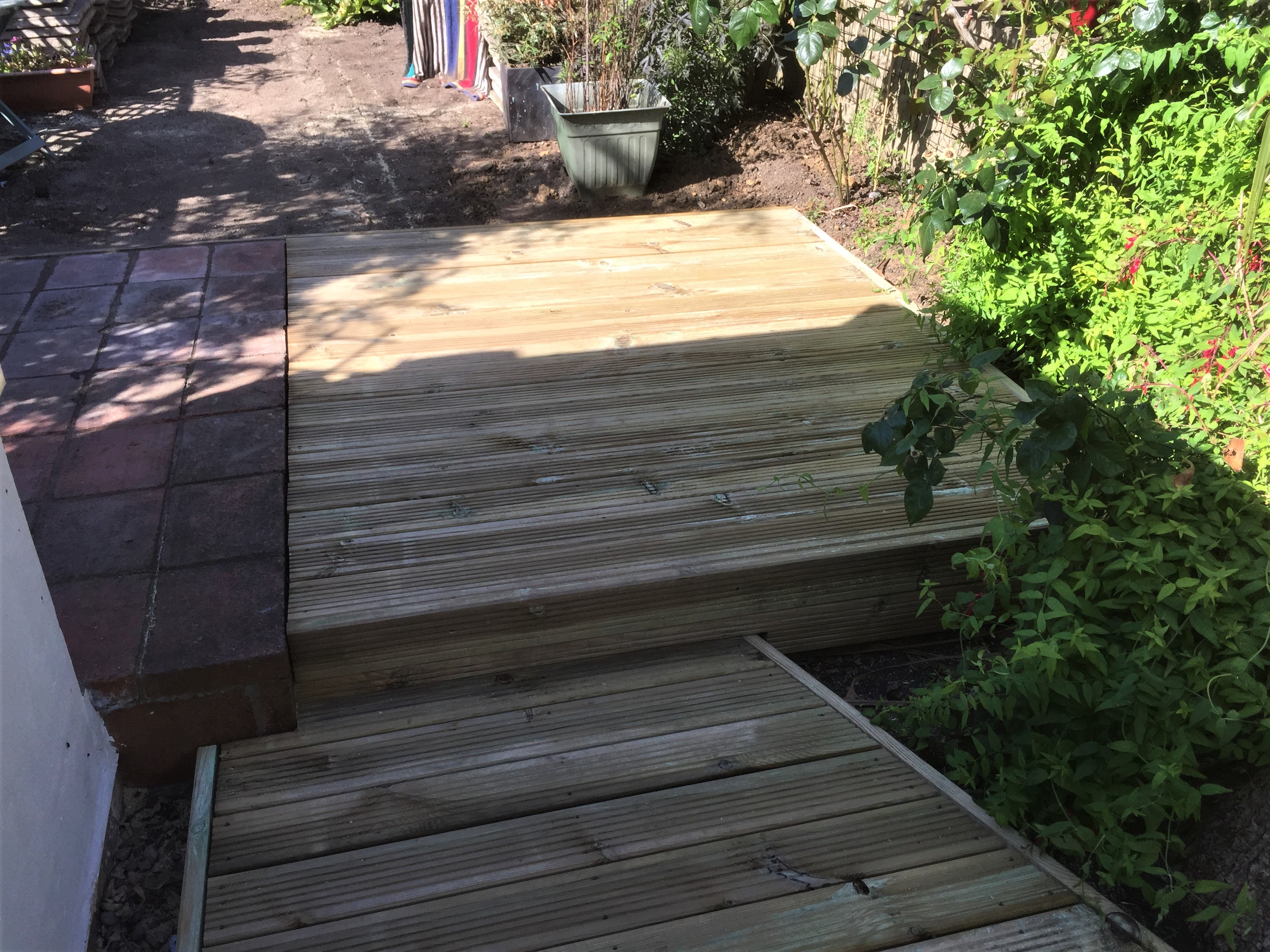 Stepped decking