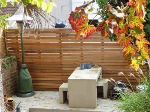 Western red cedar slatted fence bristol