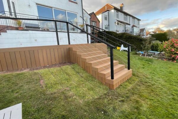 Ecoscape composite decking and wire balustrade in Long Ashton, Bristol